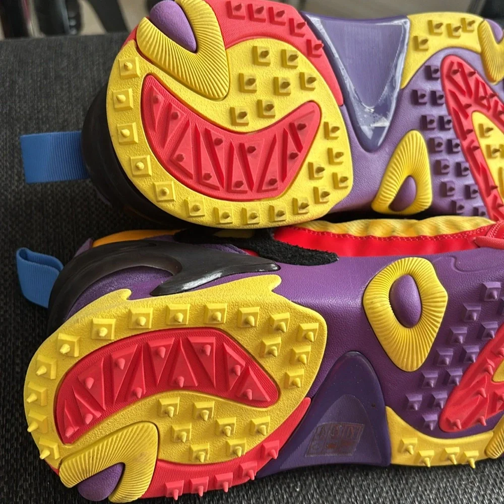 Vibrant Yellow and Red Sneakers - Picture 6 of 14